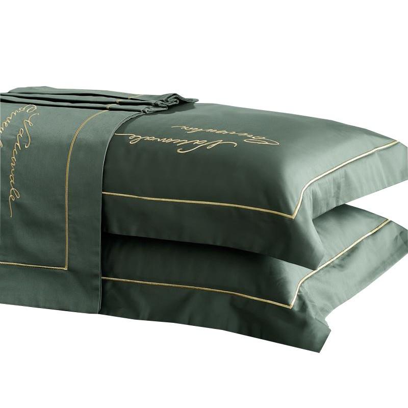 Premium 60s Cotton Pillowcases Set Of 2 Pure Color Long Staple 48x74cm OEKO-TEX Certified Soft Breathable Home