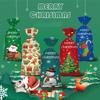 50/100pcs DIY Xmas Biscuit Bag Self Adhesive Sugar Cookies Bag New Christmas Candy Bag  Christmas