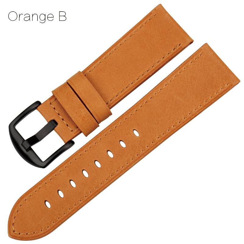 Ремешок для часов из натуральной кожи, аксессуары для часов, ремешок для часов 22 мм, 24 мм, браслет, мягкий тонкий ремешок для часов, ремешок для часов для ископаемых