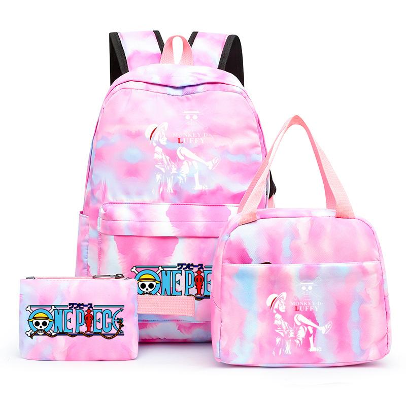 3 шт./компл. аниме цельный рюкзак большой емкости кавайный рюкзак с ланчем сумка пенал для девочки мальчика подростка школьная сумка дорожная сумка рюкзак