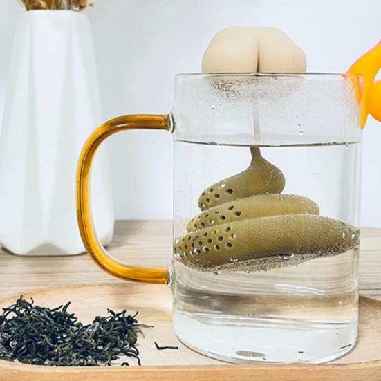 Ситечко для чая креативной формы, силиконовый заварочный чайник, пищевой мелкий сетчатый фильтр для чайных листьев для домашней кухни