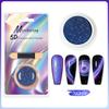 5D Magic Mirror Effect Cat Eye Powder Magnetic Nail Glitter Pigment Manicure Holographic Chrome Dust Can Use With Polish Gel