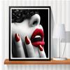 DIY Diamond Painting Beauty with Red Lips Cross Stitch Kit Mosaic Art Diamond Painting Full Circle/Square Diamond Home Decoration