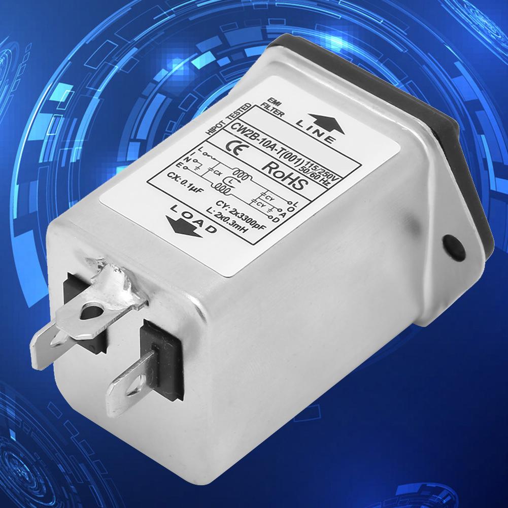 CW2B10A Т (001) Фильтр питания EMI с гнездом предохранителя 2 в 1 Single Safety 125250v