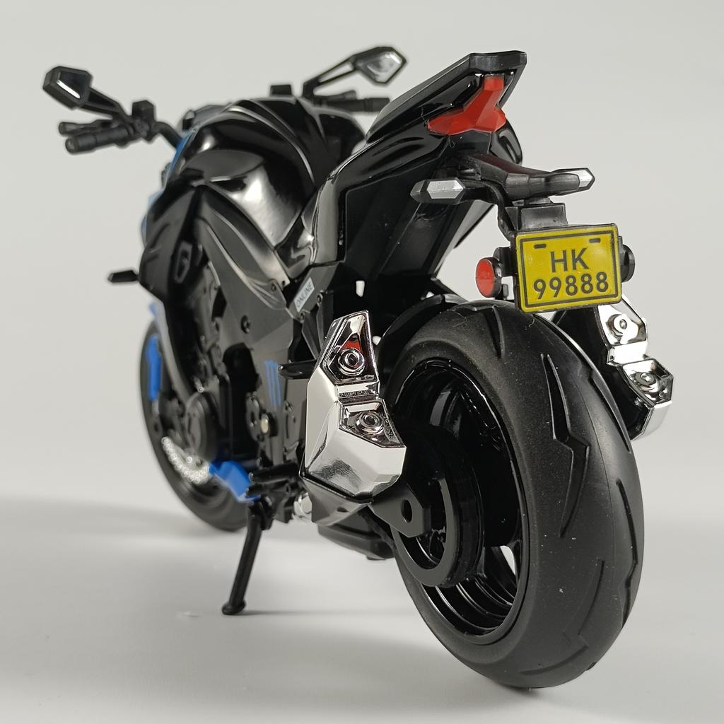 Мотоцикл Kawasaki Z1000 в масштабе 1/12, литая модель автомобиля из сплава металла, с подставкой для демонстрации, коллекции, хобби, украшение для дома, для мальчика