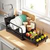 1pc Expandable Dish Rack, Expandable Dishwashing Rack, Kitchen Dish Rack, Dish Drainer, Kitchen Counter Dish Rack