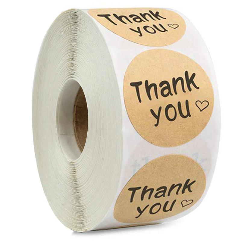 50Pcs 1Inch Diy Hand Made Handmade With Love Label Wedding Stickers Adhesive Sticker Kraft Round Labels Wholesale Price