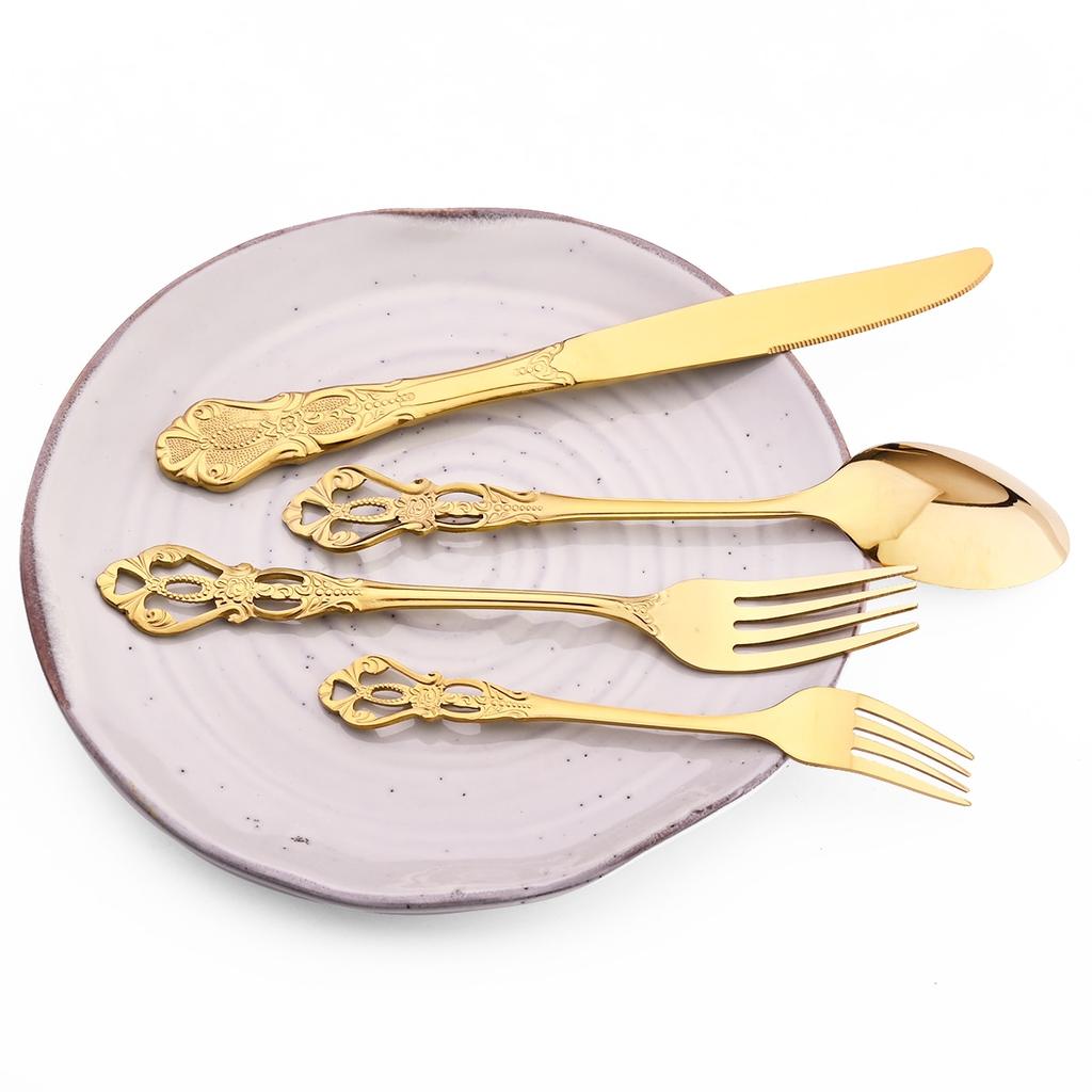 20 шт., набор столовых приборов высокого качества, нож, вилка, десертная ложка, столовая посуда, столовое серебро из нержавеющей стали, многоцветный набор столовых приборов, кухонная посуда