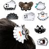Halloween Butterfly Hair Clip Skeleton Halloween Shark Clip Funny Ghost Hair Claw  Female/Girls