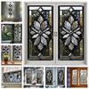 Geometric Window Film Rhombus Pattern Privacy Film Stained Glass Art Static Cling