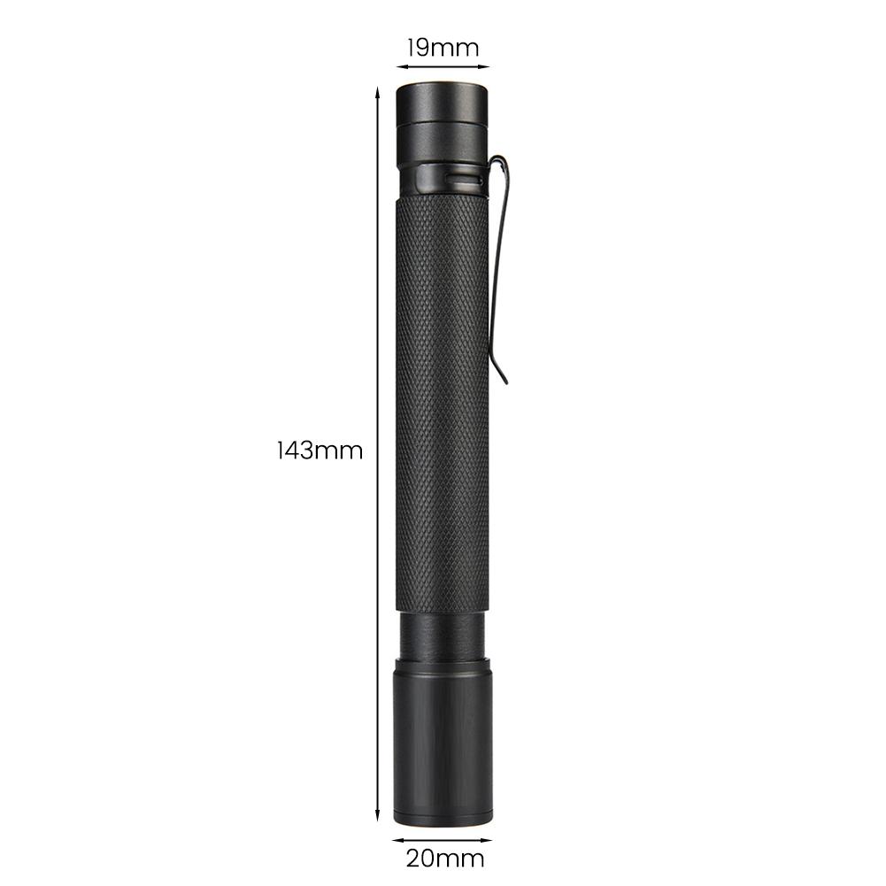 Mini Small Torch, Aluminum Alloy Telescopic Zoom Flashlight, 3 Lighting Modes Battery Torch, Clip On Pocket Size Torch For Power Cuts, Emergency