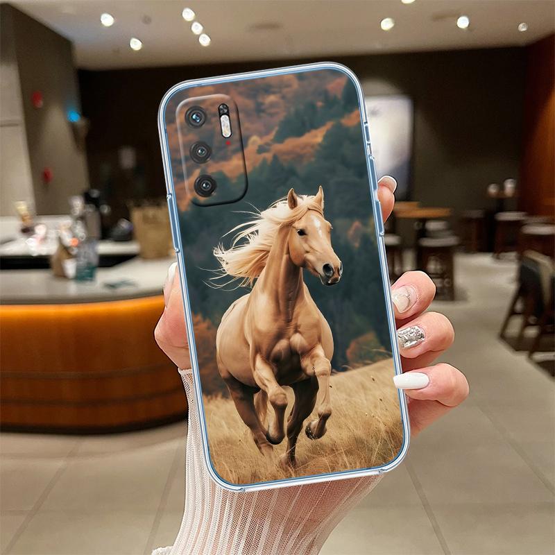 RE28 Fine Horse Transparent Phone Case for Motorola Moto Edge 20 30 40 50 S30 Fusion Ultra Pro Neo Lite + G200 G23