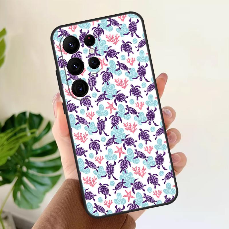 Мягкий чехол с морской черепахой для Samsung Galaxy S25 S21 S22 S23 S24 Ultra S9 S10 Plus S20 FE S24 FE Чехол для телефона