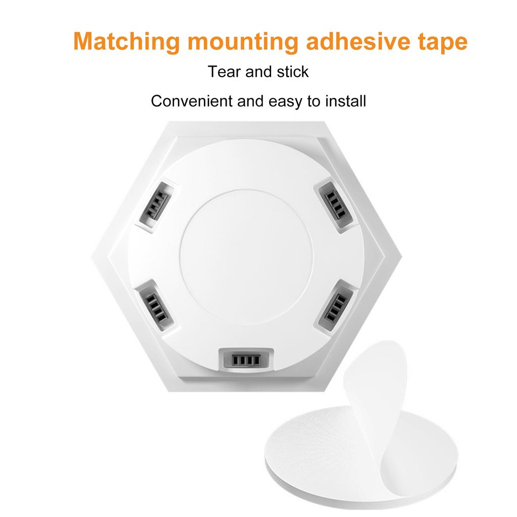 Настенный светильник, креативный ночник, светодиодный декоративный шестиугольный модуль для спальни, сотовая модельная лампа