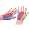 Party For Women Girl Long Half Finger Nylon Rainbow Color Gloves Fishing Net Gloves Arm Sleeves
