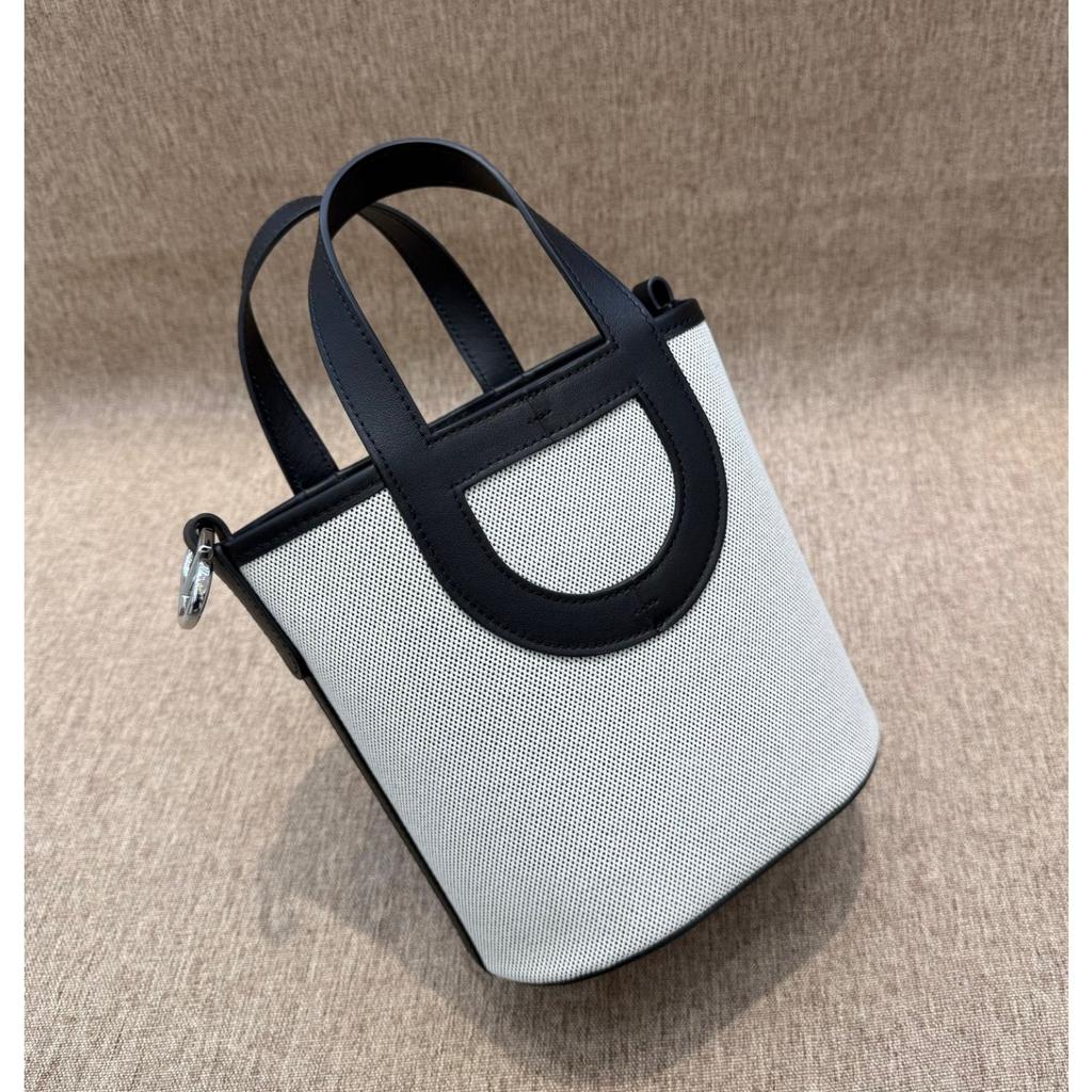 2026 Новая Модная Канва с Быстрой Первосортной Коровьей Кожей Свиной Нос Сумка-Ведро Прочная Корзина для Овощей Сумка