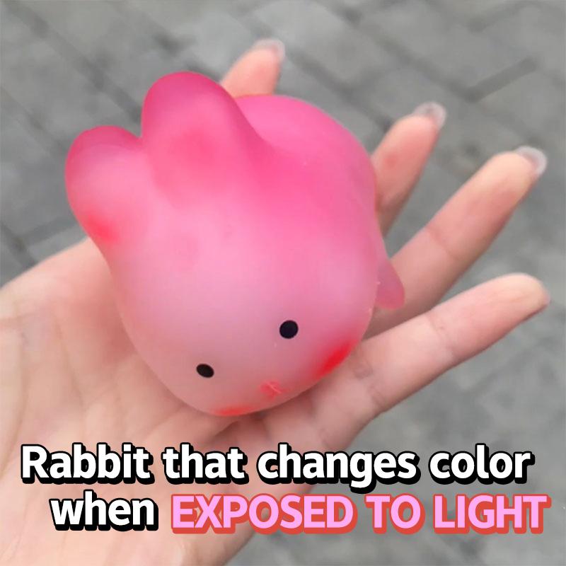 Антистресс Игрушка Меняющая цвет Милый Кролик Сердечко Сжималка Непоседа Игрушки Мялка Антистресс Смешная Снятие стресса Для ребенка Взрослого Подарок