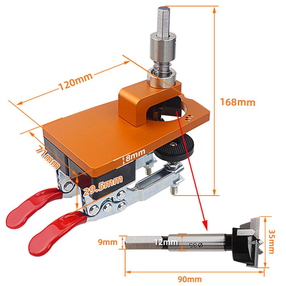 Woodworking Hole Drilling Guide Locator 35mm Hinge Boring Jig With Fixture Hole Opener Template Cabinet Door Drilling Tools