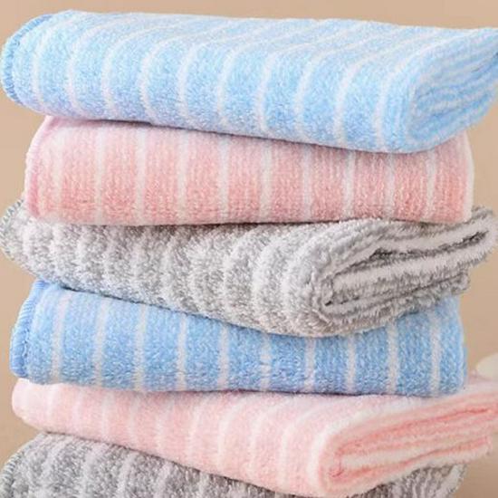 Оверлок Полосатая Впитывающая Салфетка для Посуды - Без Ворса, Удаление Масла и Дезинфицирующая Кухонная Тряпка