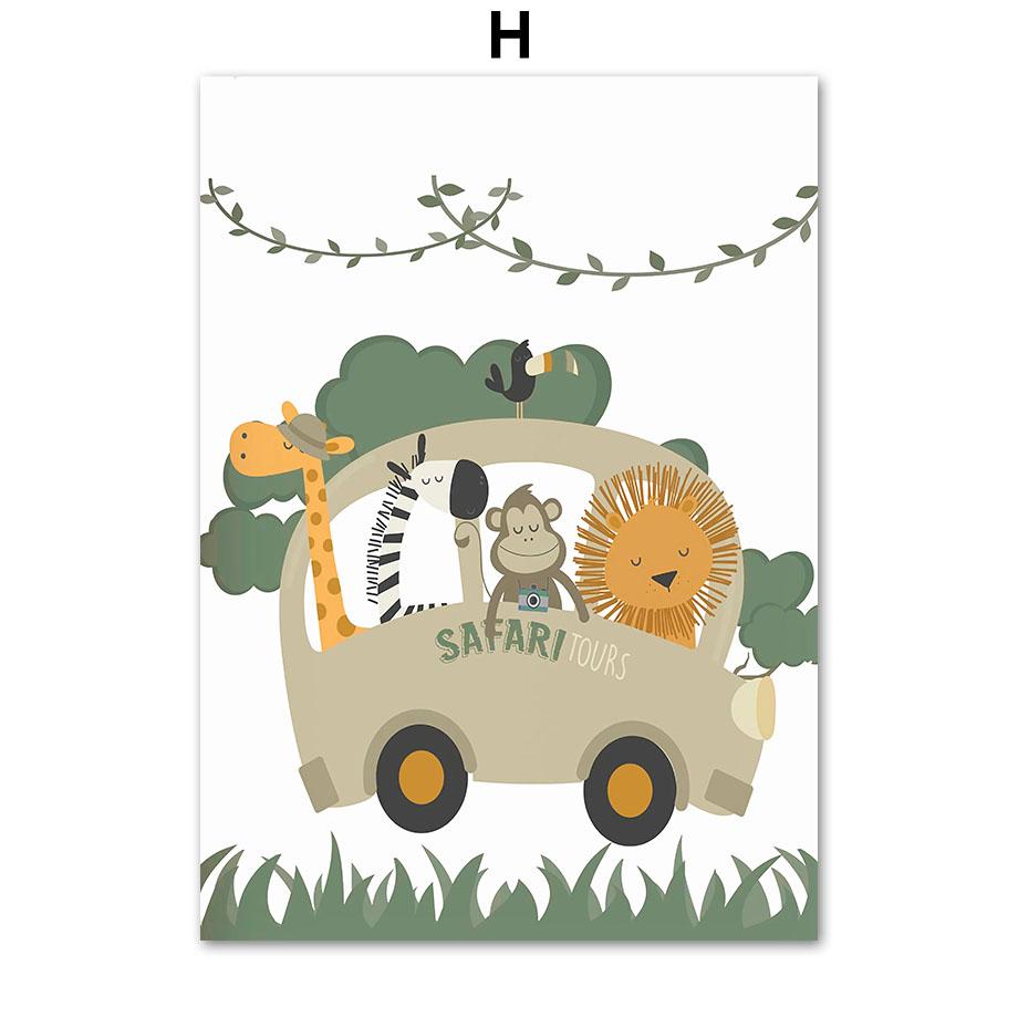 Плакаты с животными джунглей, принты, настенное искусство, лев, жираф, обезьяна, ленивец, зебра, холст, картина, эстетический декор комнаты, декоративные картины