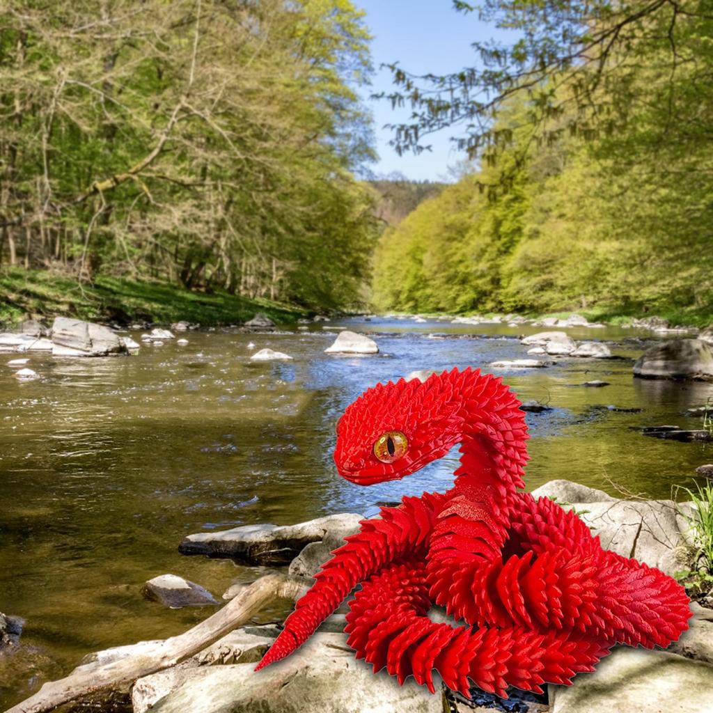 3D-печатные светящиеся радужные трансграничные поделки украшения подарок креативные ручные 3D-печатные украшения для автомобиля в виде змеи