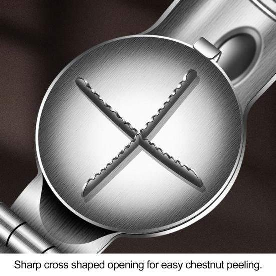 Stainless Steel Chestnut Opener Plier Ergonomic Handle Food Grade Hazelnut Walnut Nut Cracker Sheller Clamp Tools Kitchen Gadgets