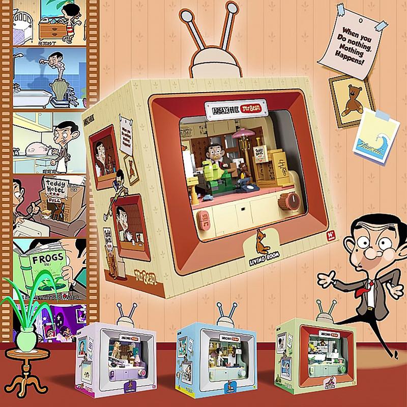 Аниме Мистер Бин Серия Сцен Дома Конструктор Креативность Классические Дома Модель Кирпичики Украшение Головоломка Игрушка Для Детей Подарки