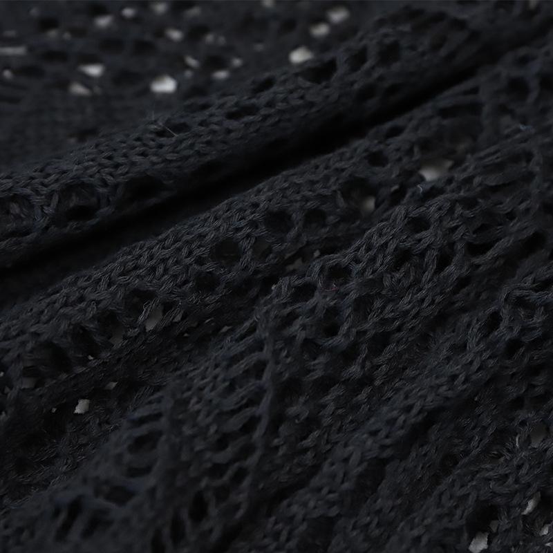 Женское ажурное кружевное вязаное пляжное платье с круглым вырезом и сексуальным платьем