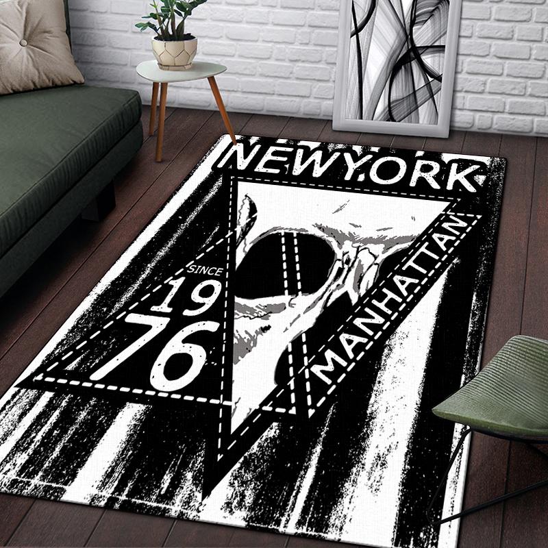 Винтажный декоративный череп с узором розы, декоративный квадратный ковер, современный дом, гостиная, пол, матовый ковер для спальни, художественный коврик для плаката