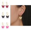 Creative Alloy Butterfly Earrings Casual Chic Multicolor Womens Animal Design