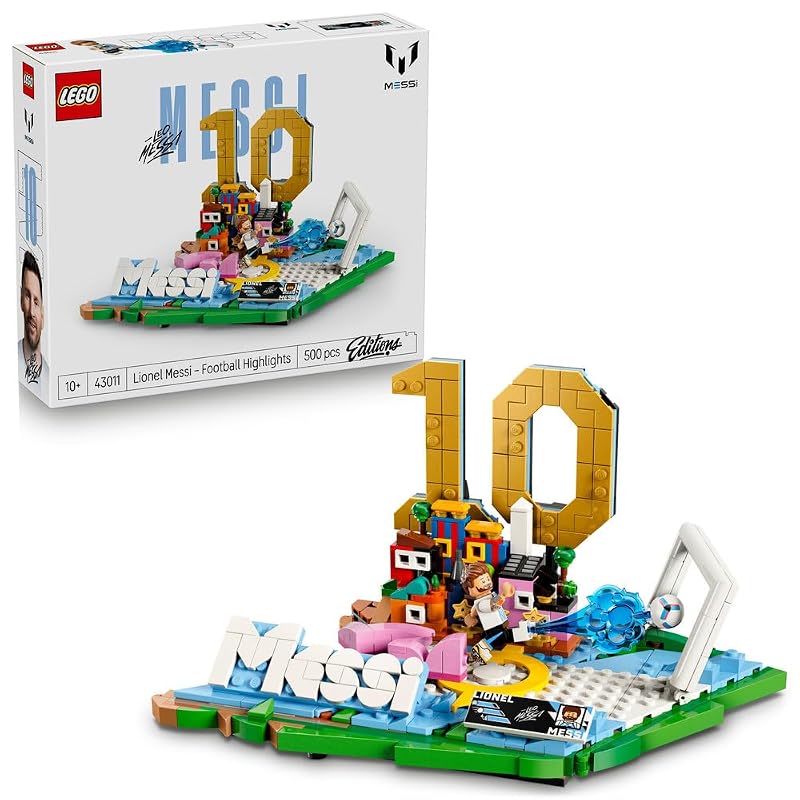 LEGO Издание Лионель Месси: Игрушка "Момент гола", Подарок на день рождения, Строительные блоки, Подарок на День отца, Мальчики, Девочки, Дети, Возраст 10, 11, 12 лет, Начальная школа