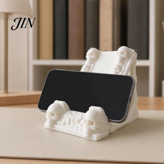 Artistic Phone Stand 3D Printed Skeleton Mobile Holder, Universal Stand, Decorative Desktop Holder Support, Creative Skulls for All Models Energy