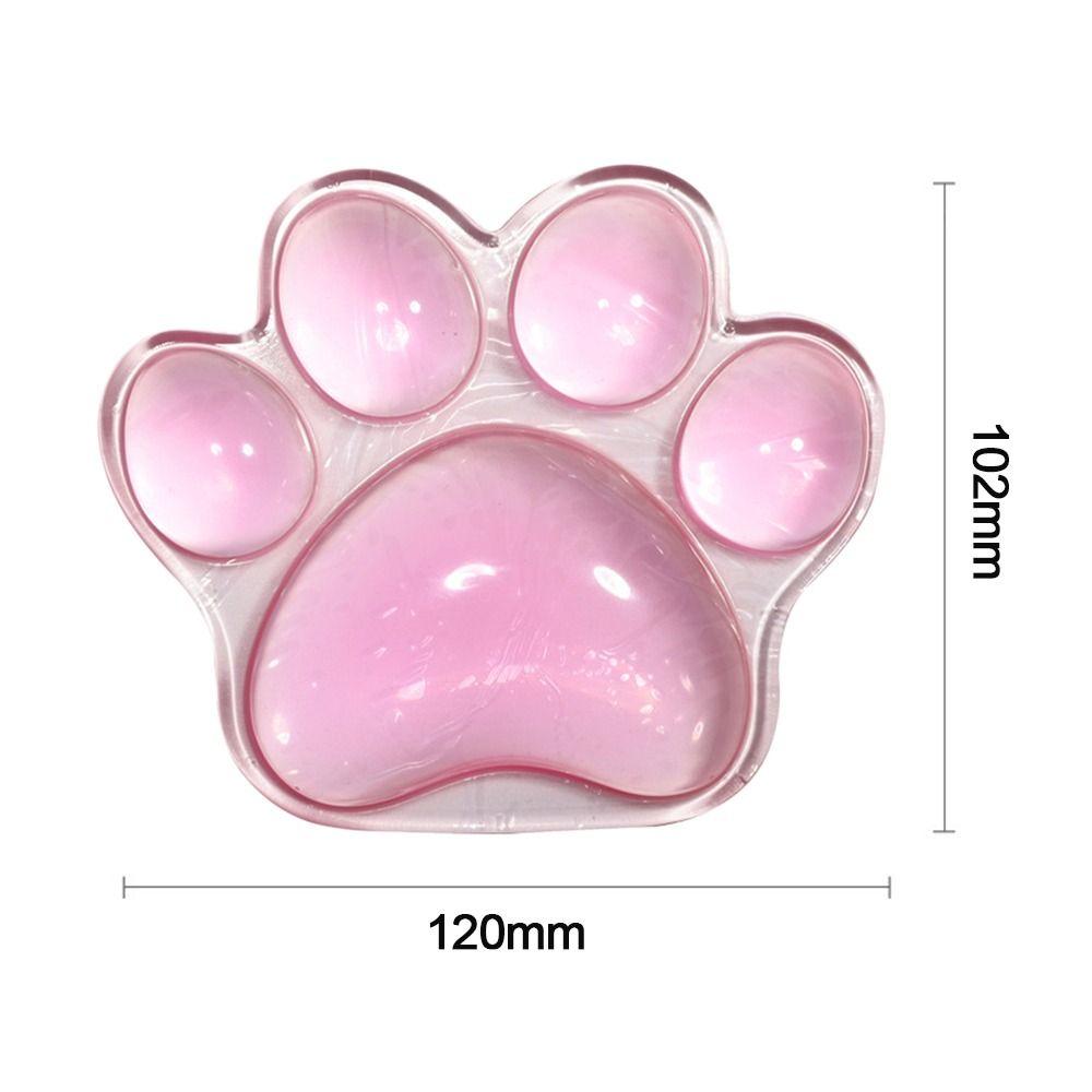 Transparent Cute Cat's Paw Shaped Mouse Pad Wrist Guard Non Slip Protection Hand Support Desktop Laptop Mouse Pad Wrist Rest