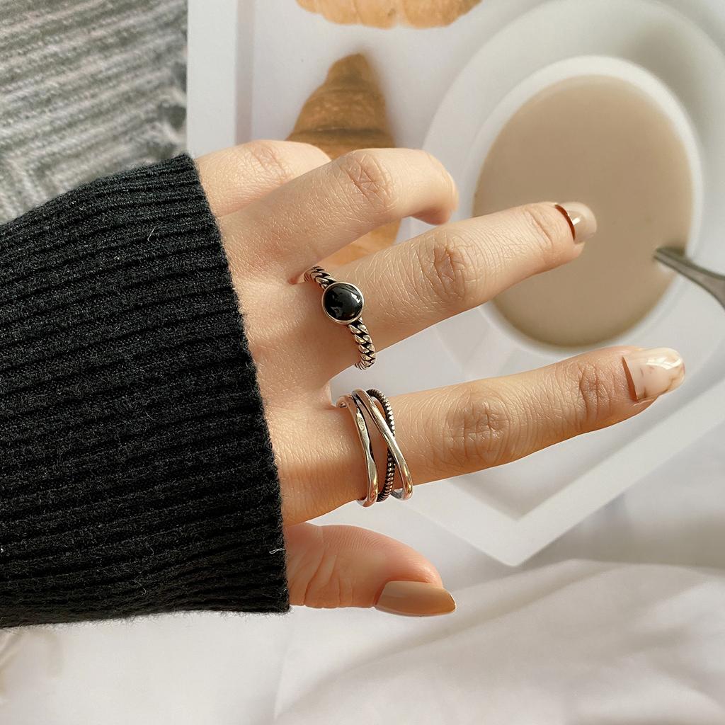 2024 Открытое кольцо в стиле хип-хоп с геометрическим рисунком, индивидуальное кольцо, модное кольцо в нейтральном тренде в стиле панк