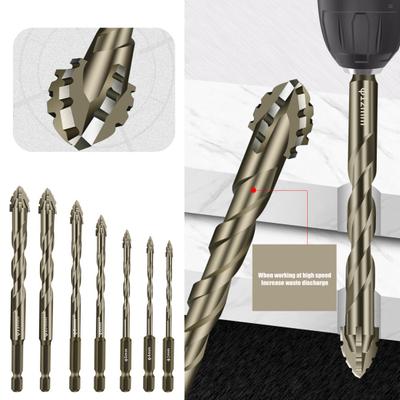 Набор четырехгранных зубчатых эксцентриковых сверл Высокая твердость Нержавеющий Простая установка Многофункциональный набор сверл со скошенной головкой