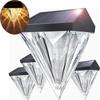 Solar Fence Lights Outdoor Garden Diamond Solar LED Wall Light IP65 Waterproof Garden Step Light for Terraces Railings