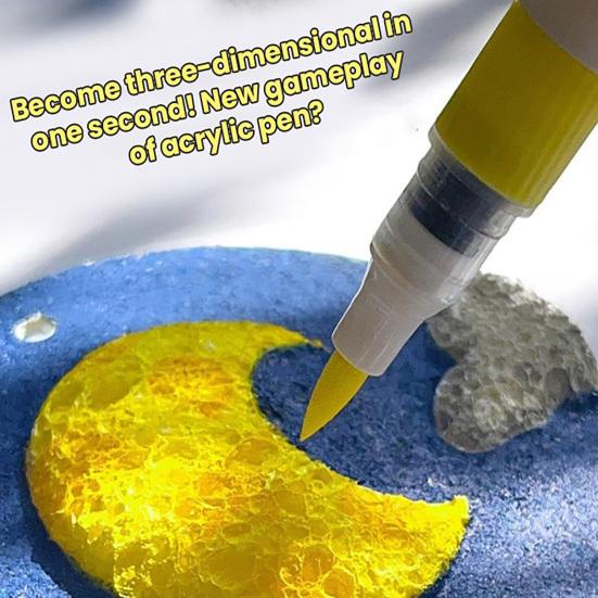 Набор для рисования текстурой из волшебной пены, набор для самостоятельного 3D-рисования пеной с водяными ручками, кисточками, пухлым попкорном, холстом, губкой, принадлежностями для творчества