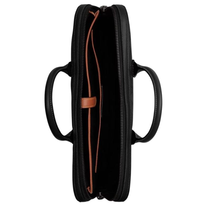 Coach Theo 40 Классическая Монограмма из Ткани Портфель Большой Мужской Портфель Черный CAK97-BLK