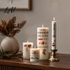 Easy Apply Candle Stickers Christmas Transfer Stickers DIY Holiday Craft Supplies Waterproof Decoration Decorative Decals for Making And Festive