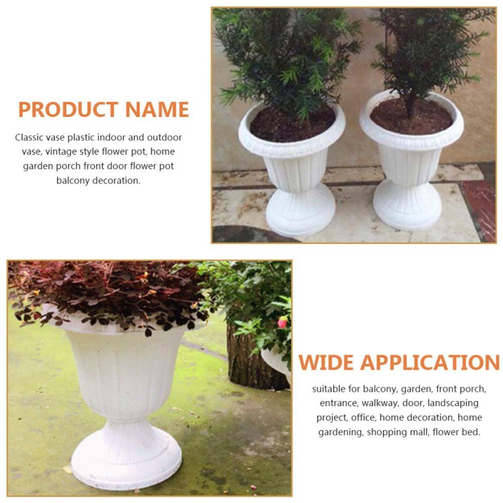White Roman Plant Flower Pot Retro Succulent Plant Flower Container Porch Planter Wedding Road