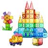 40Pcs/Set Colorful Magnetic Tile Kit Clear Geometric Shape Building Block Magnet Preschool Educational Brick Construction Toy Toddlers Boys Girls