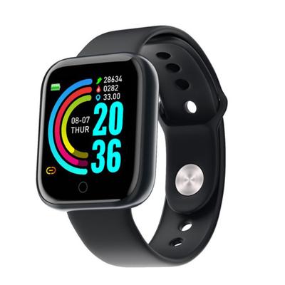 Умные часы Y68 с монитором сердечного ритма, фитнес-трекером активности, для мониторинга сна, с функцией удаленной фотосъемки, черные