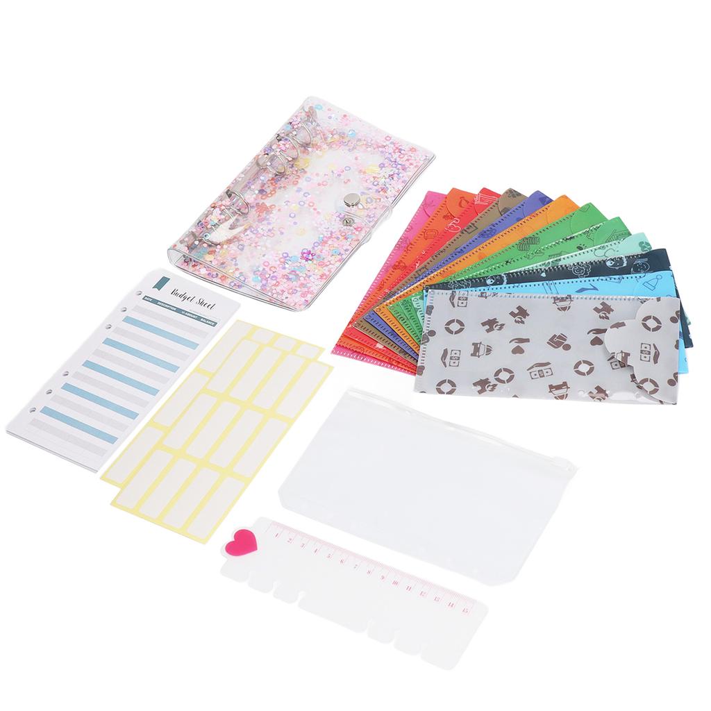 Бюджетный полупрозрачный большой емкости А6 из искусственной кожи, 6 листов, бюджетный блокнот А6, конверт для денег