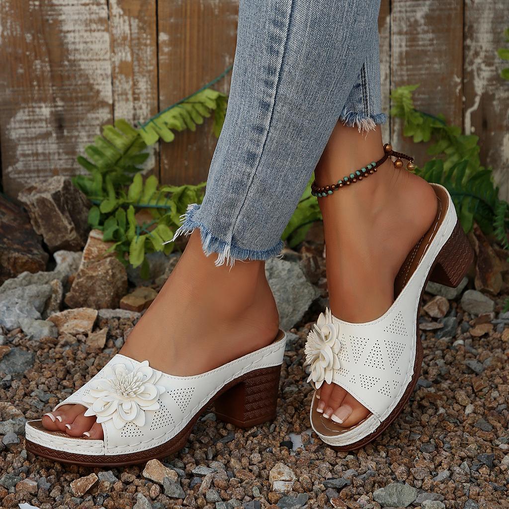 Fashion Wedge Sandals and Party Shoes Shock-absorbing and Comfortable Slippers for All Seasons Slides Women 2025 New Ladies' Decorative