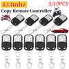 5/10 шт. Пульт дистанционного управления для двери 433 МГц 4-канальный пульт дистанционного управления Используйте фиксированный код скользящий код брелоки для ключей дубликатор для автомобиля, дома и гаража