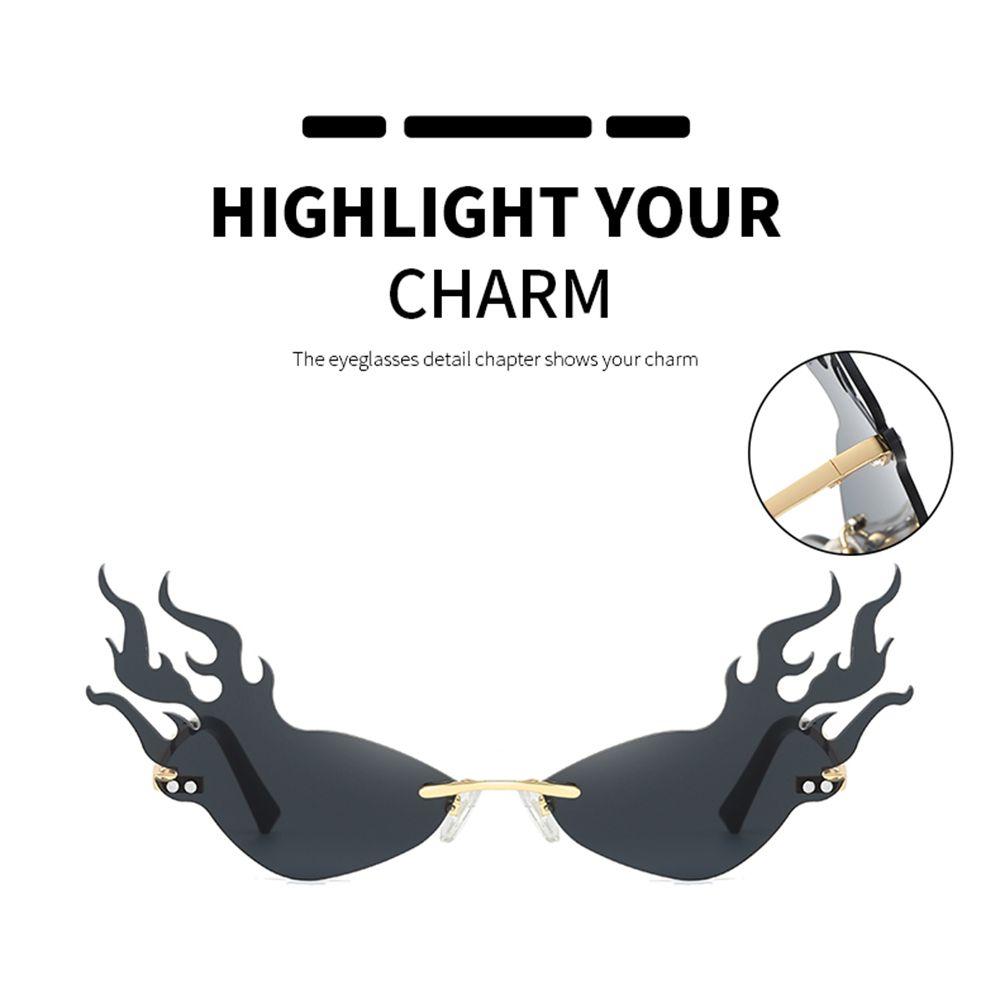 Уличные узкие солнцезащитные очки трендовые солнцезащитные очки Fire Flame Wave модные солнцезащитные очки без оправы