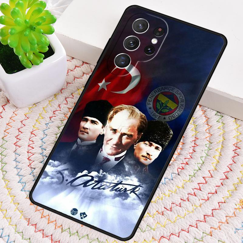 Чехол для телефона TPU с флагом Турции Ататюрка для Samsung Galaxy note 10 pro S26 S25 S24 S23 S22 Ultra Plus S21 FE S20
