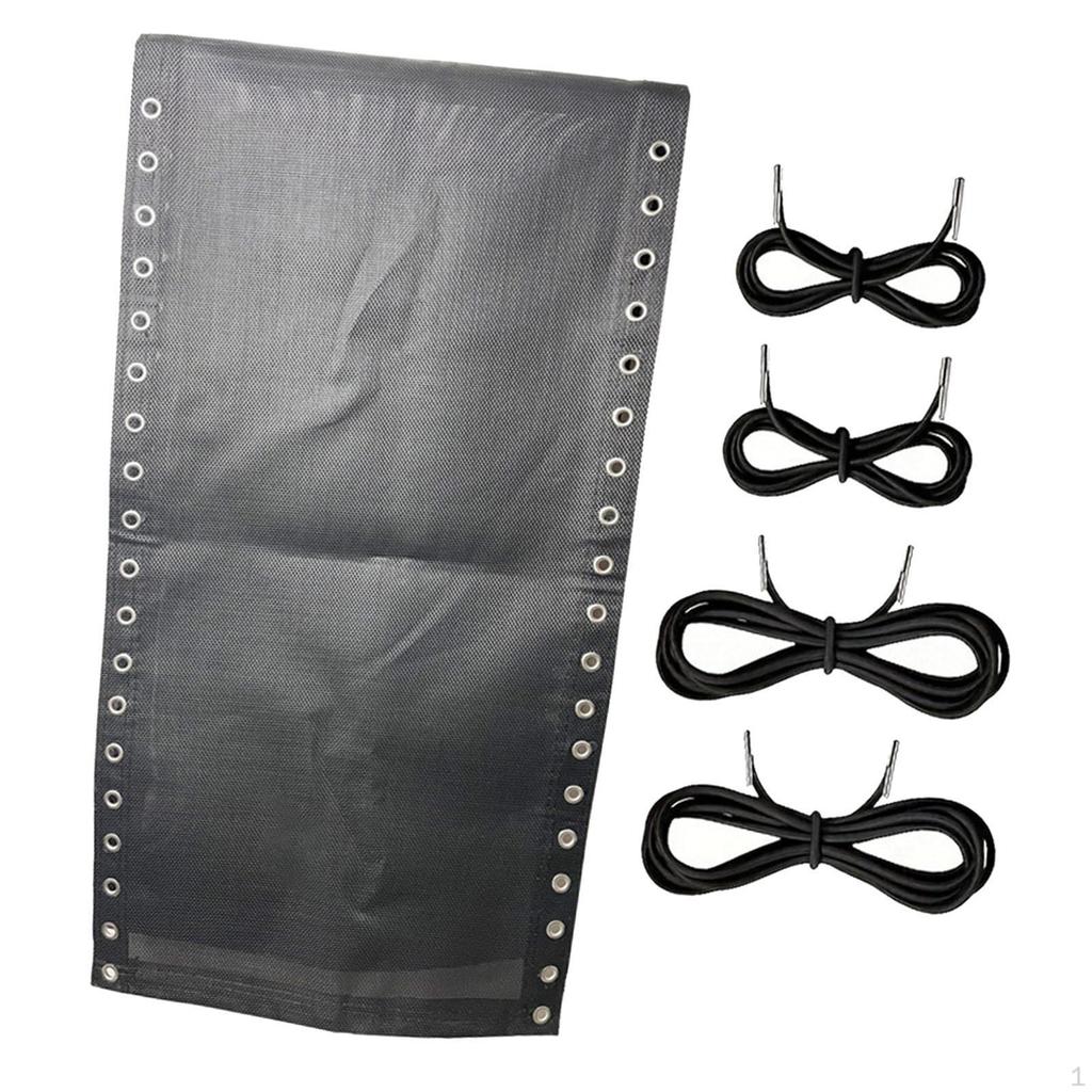 Chair Replacement Fabric Folding Lounge Repair Cloth Breathable with 4Pcs Cords