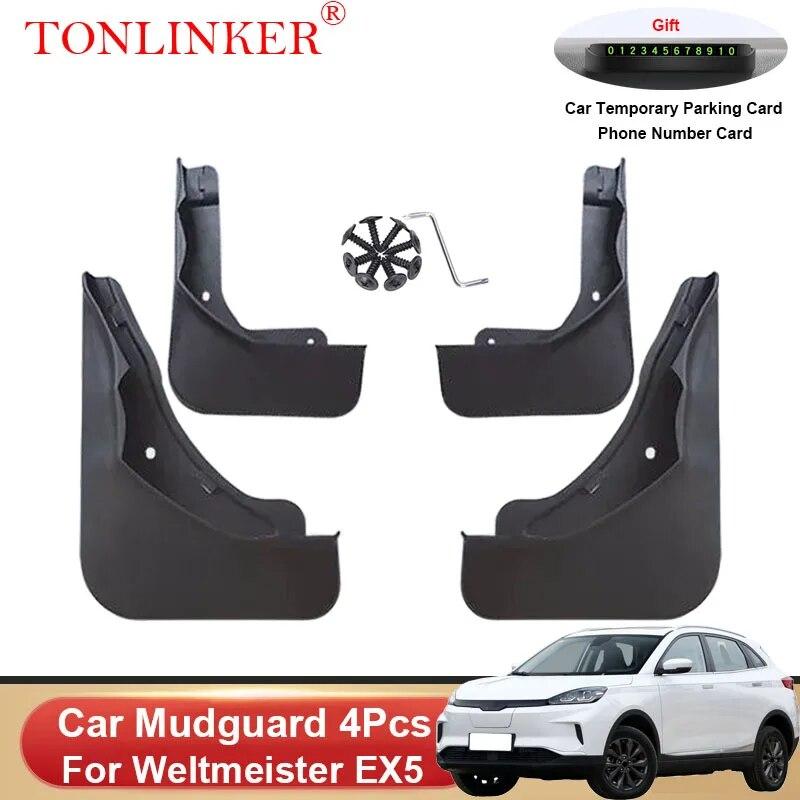 TONLINKER Car Mudguard For Weltmeister EX5 EX5-Z EX5Z -2022 2023 Mudguards Splash Guards Fender Mudflaps 4Pcs Accessories