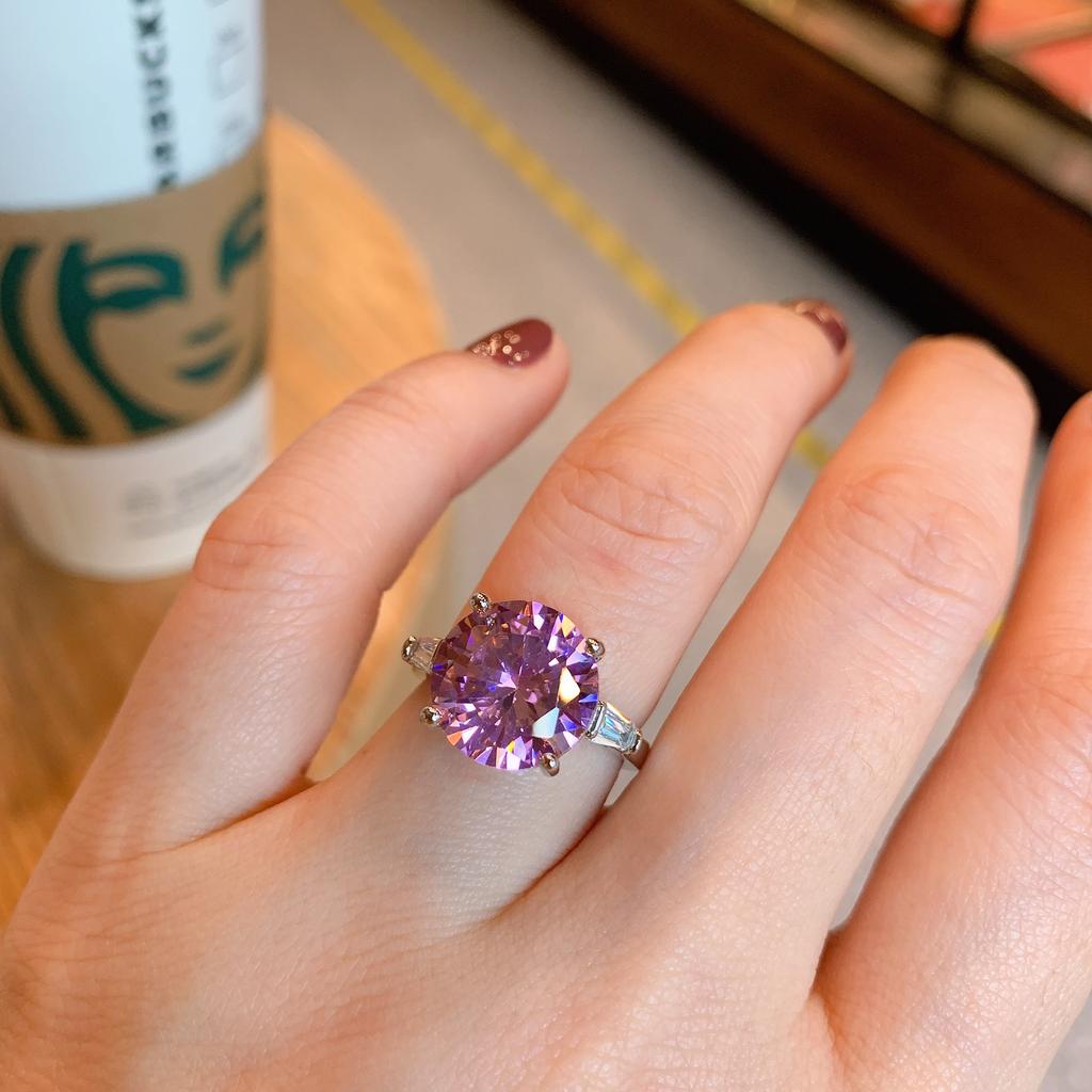 Прямая трансляция TikTok Новое трансграничное кольцо с изумрудом и имитацией Palaiba